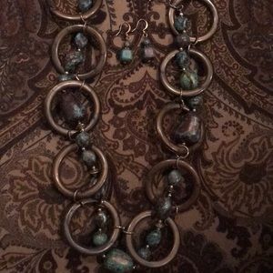 Turquoise necklace set